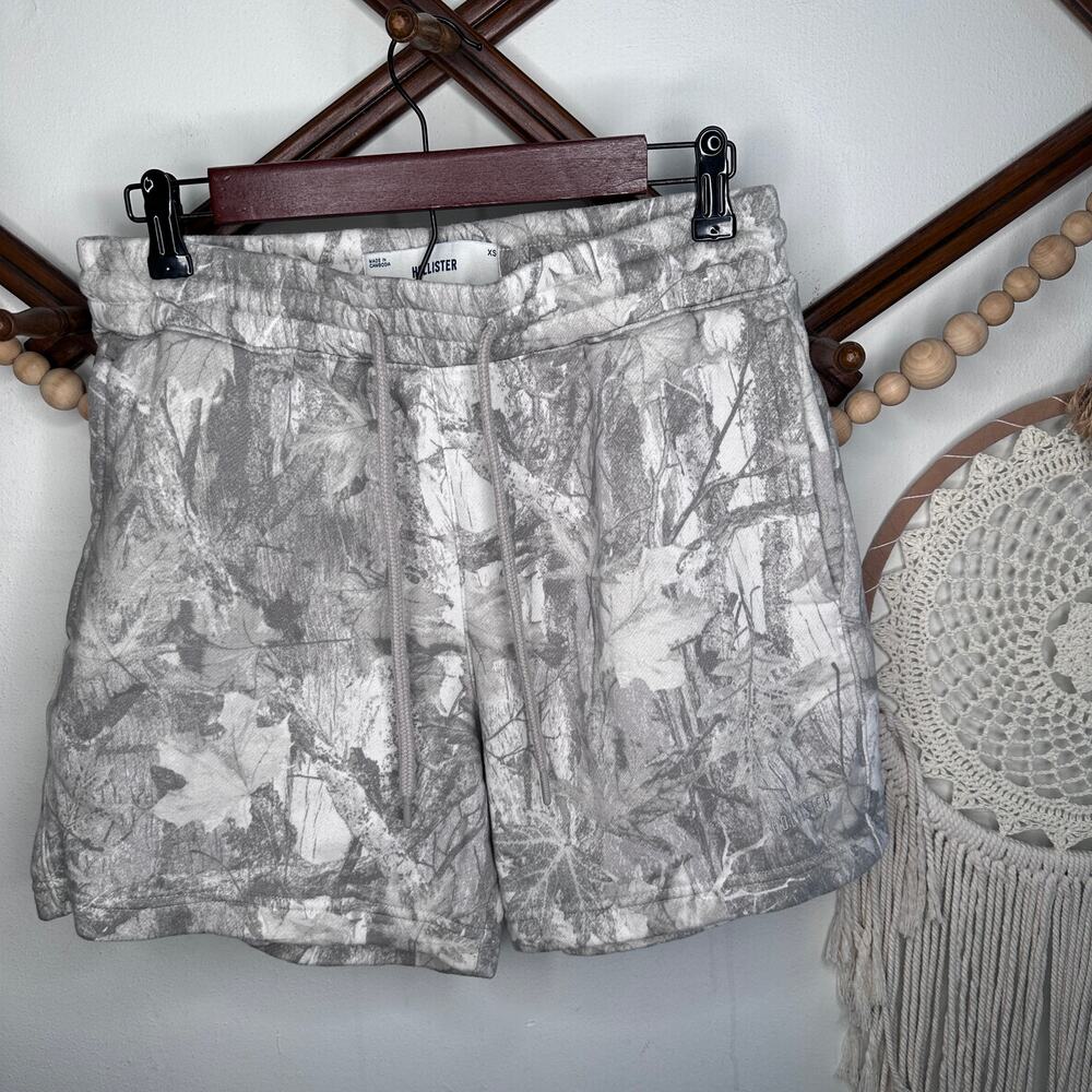 Hollister Gray Light Camo Sweat Shorts